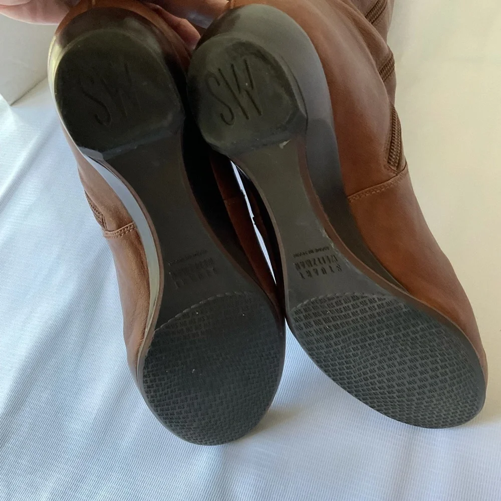 Vintage Stuart Weitzman Leather Riding Buckle Boots